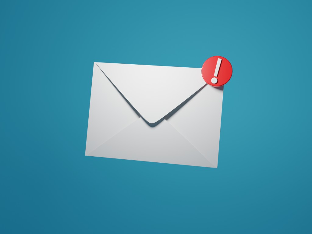 Picture of an envelope with an email notification exclamation point, used in a post about marketing startup sellscale