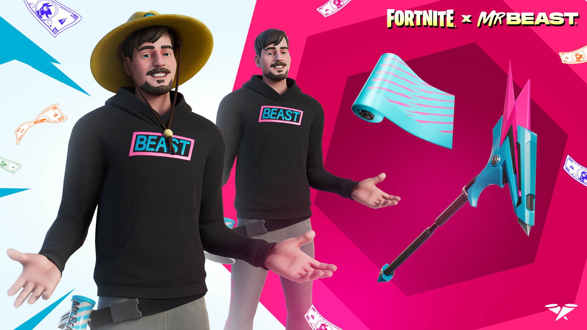 Fortnite and MrBeast's Extreme Survival Challenge skin