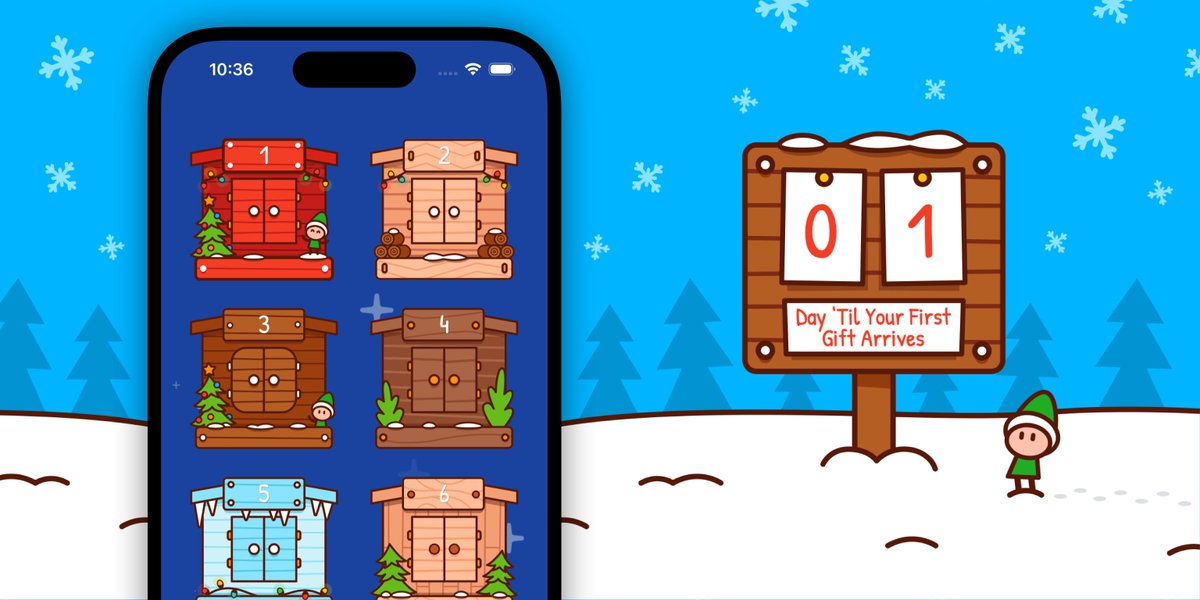 indie app santa Advent calendar app and countdown sign to Christmas
