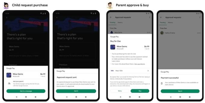 Google Play now lets children send purchase requests to guardians • TechCrunch