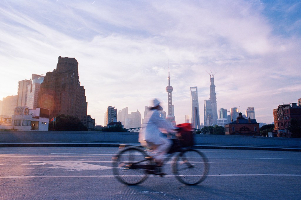 bike ride in shanghai