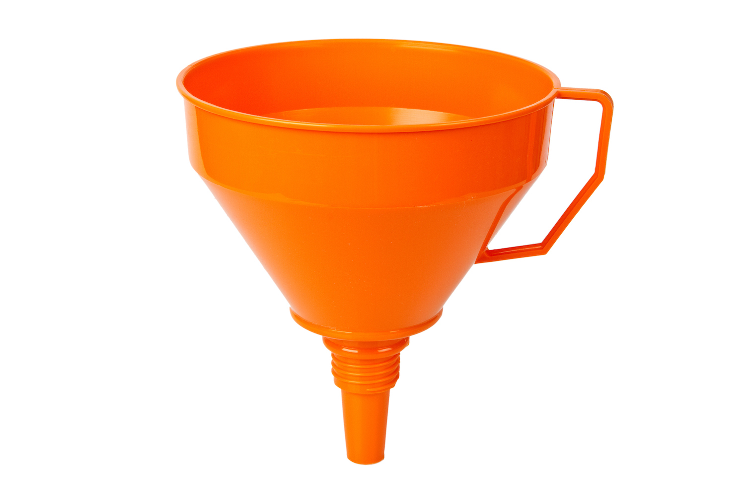 Orange funnel on light background