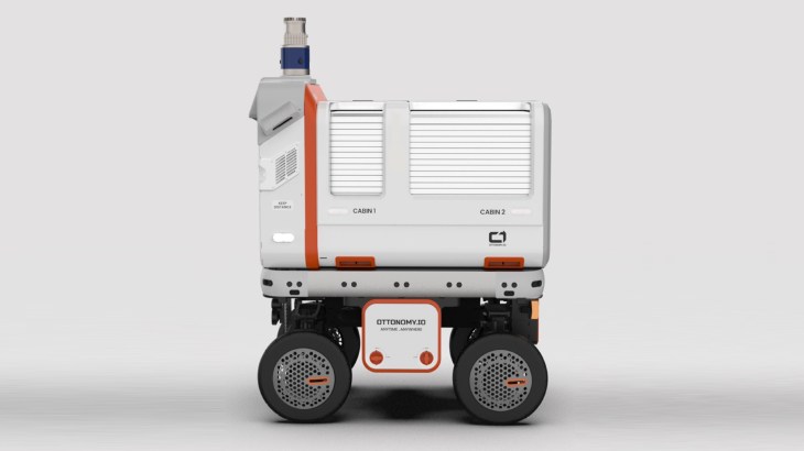 Ottonomy's new delivery robot gets an automatic package | TechCrunch
