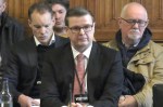Royal Mail CEO Simon Thompson at a U.K. parliamentary select committee.