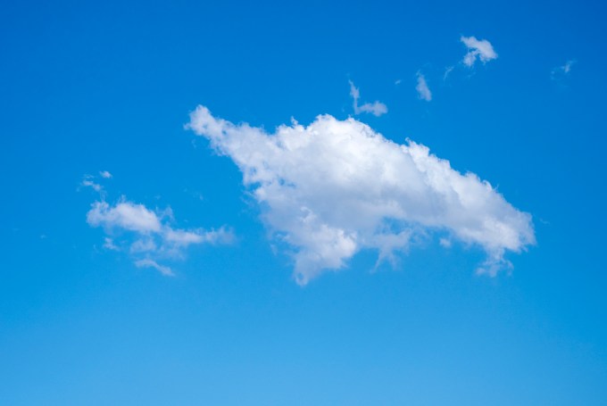 fluffy white cloud in a blue sky