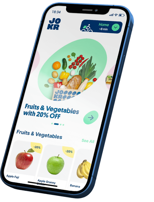 JOKR instant grocery delivery app