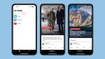 Mastodon Flipboard screens on 3 smartphones