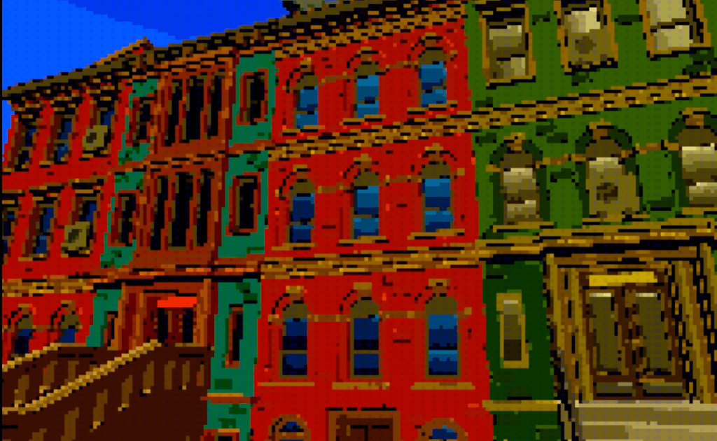 illustration of NY apartment buildings