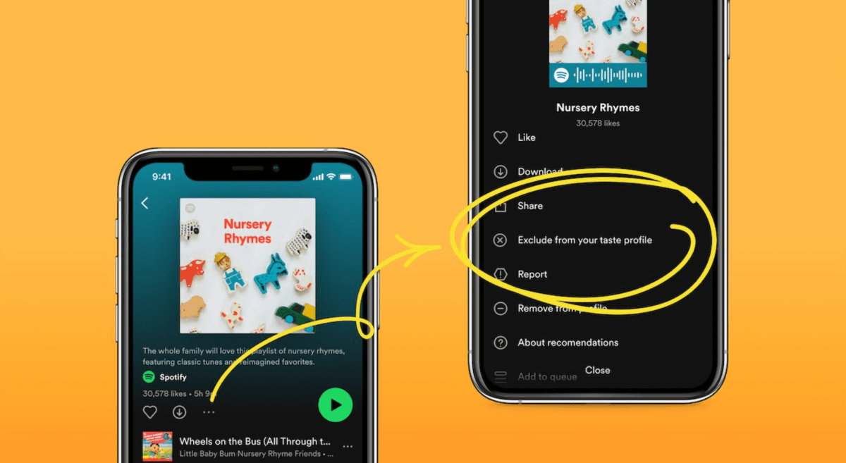 Spotify now lets you select which playlists you’d like to impact your recommendations less