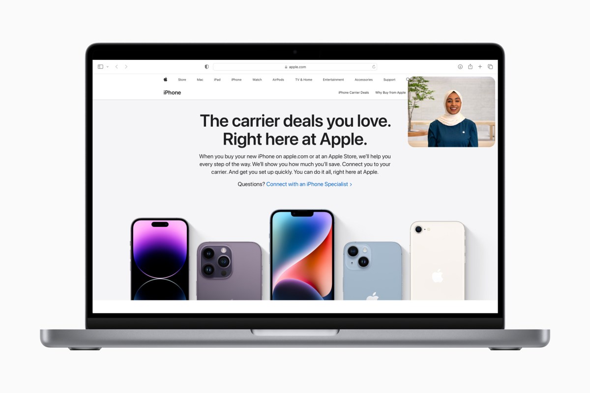 Apple a lancé une nouvelle façon d’acheter en ligne pour les iPhones avec l’aide d’un spécialiste en direct