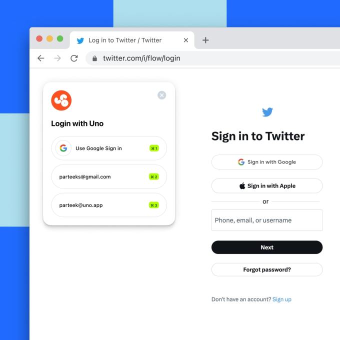 Uno's password manager as a Chrome extension.