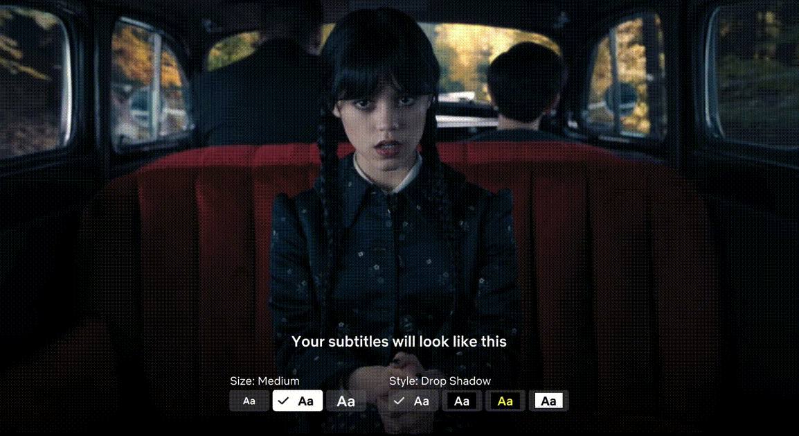 Netflix now lets TV viewers customize text for subtitles and closed captions