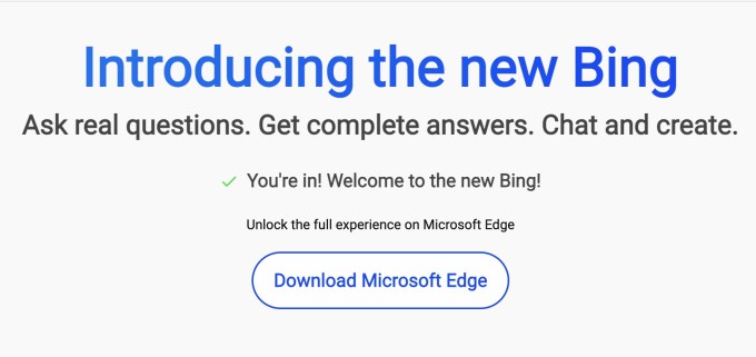 Bing, GPT-4 destekli sohbeti için bekleme listesini kaldırdığını söyledi
