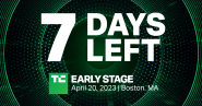 Just 7 days until the TC Early Stage early bird flies away Image