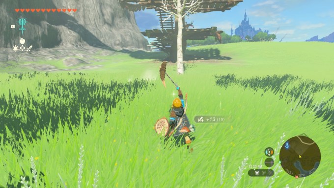 Breath of the Wild sequel, Tears of the Kingdom image in green field