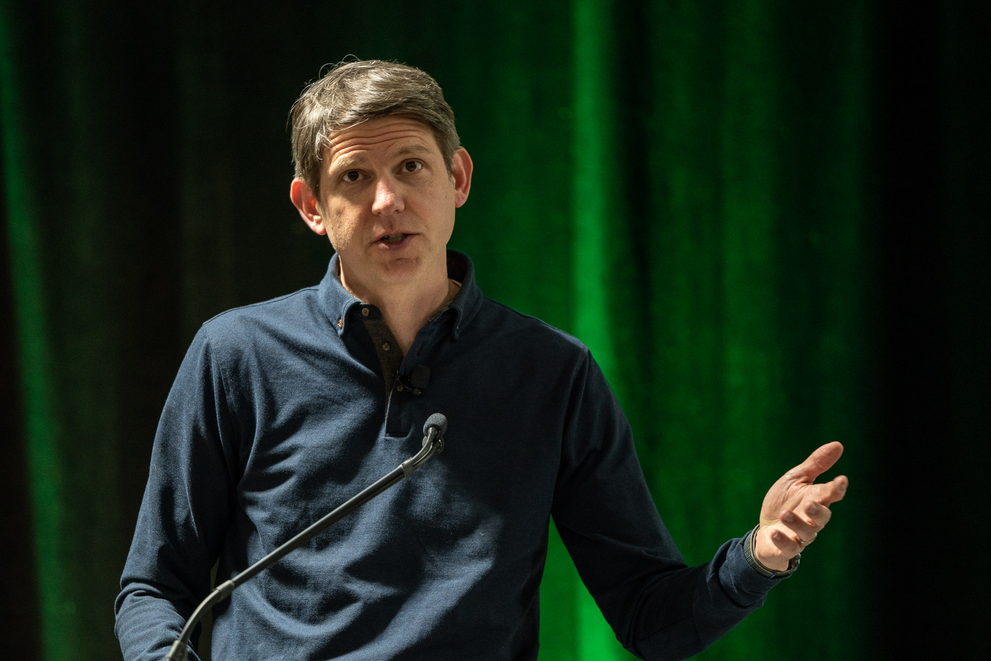 David Thacker, GP at Greylock talks about "How to find product-market fit" at EntertainmentCab Early Stage in Boston on April 20, 2023. Image Credit: Haje Kamps/EntertainmentCab