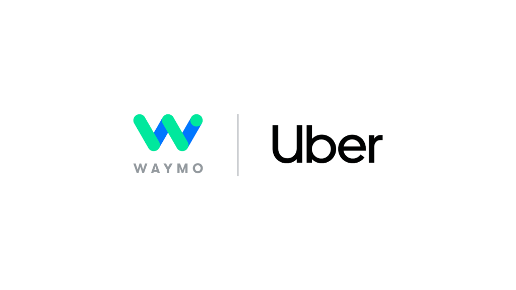 Waymo Uber logos side by side.