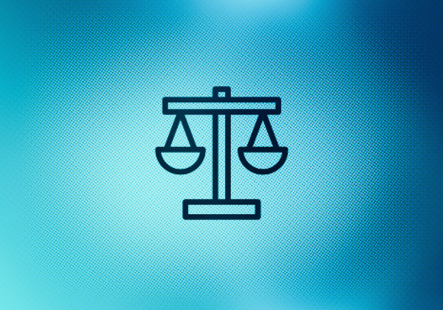 Primer plano del icono de la balanza de la justicia en la pantalla