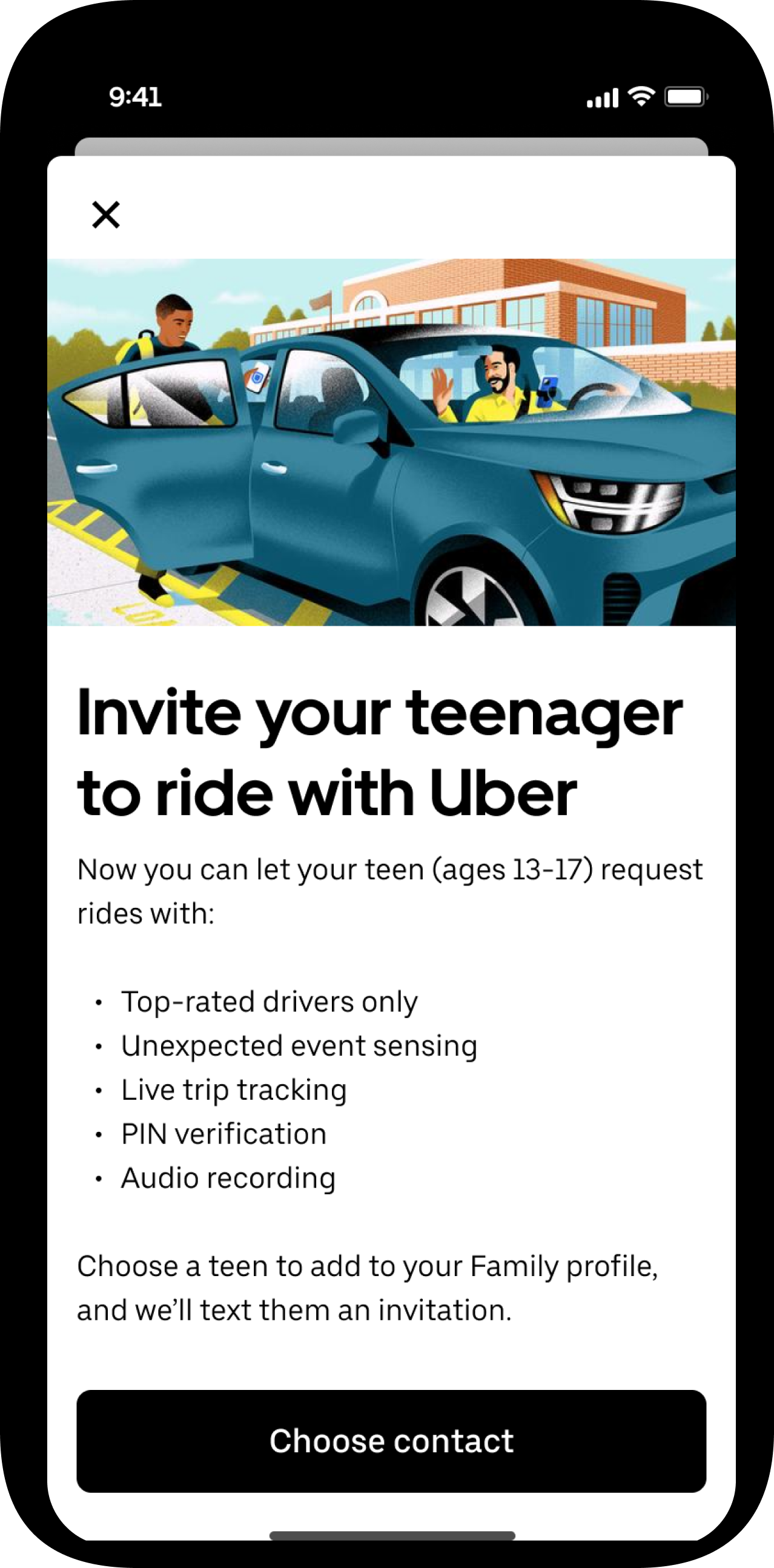 Uber Bir genci davet edin