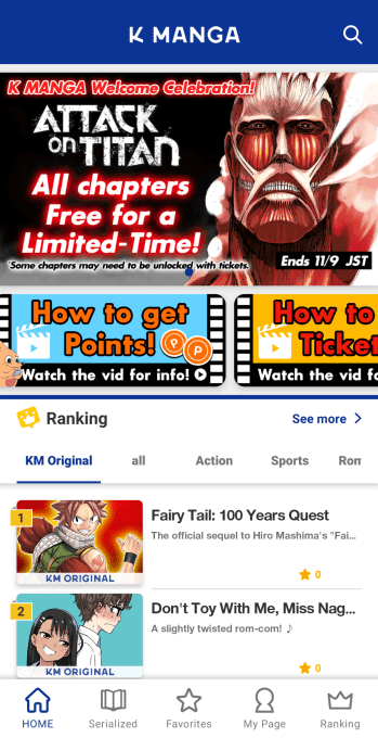 ‘Attack on Titan’ publisher Kodansha launches K Manga app in U.S. 2