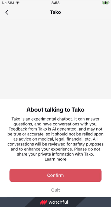 TikTok is testing an in-app AI chatbot called 'Tako' 3