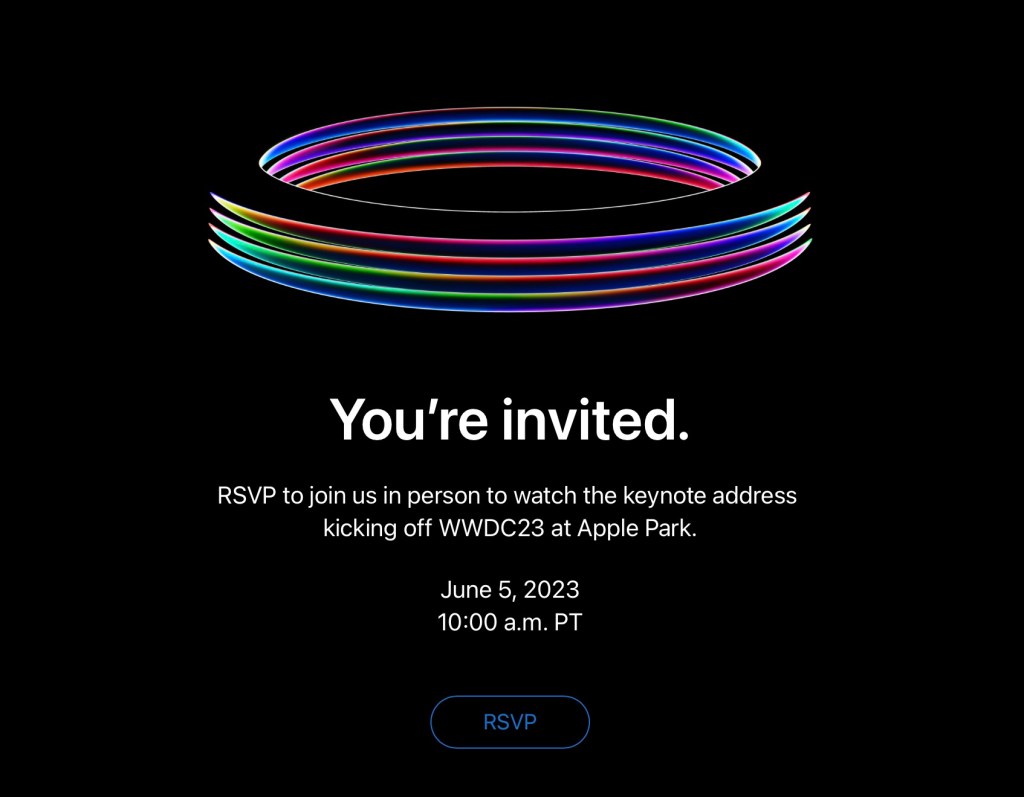 دعوة لحضور مؤتمر Apple WWDC 2023