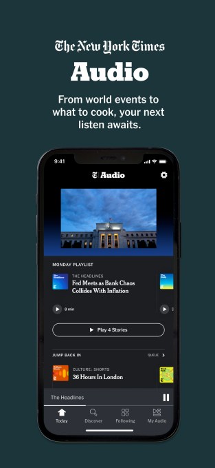 Years after its Audm acquisition, The New York Times launches its own audio app 2