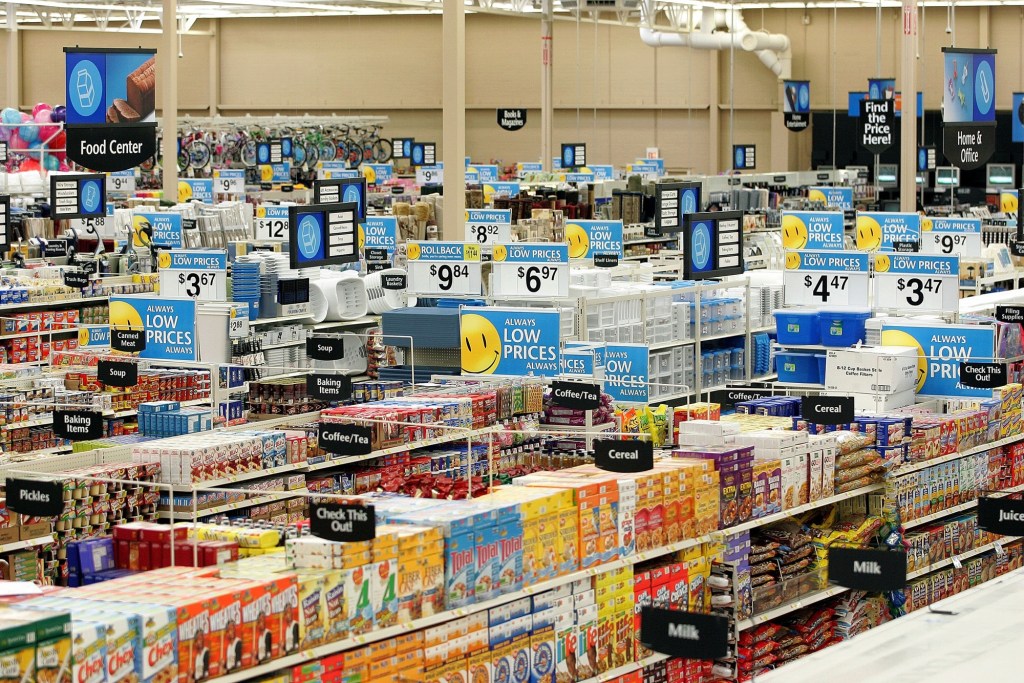 Walmart store interior