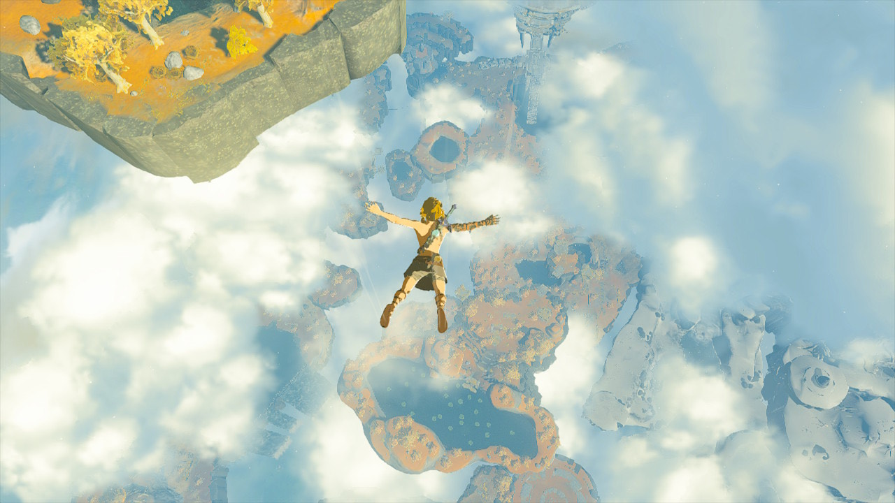 The Legend of Zelda: Tears of the Kingdom's skydiving.