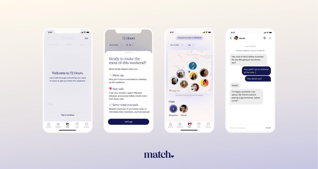Match lanza un nuevo evento en vivo en la aplicación llamado ’72 Horas’