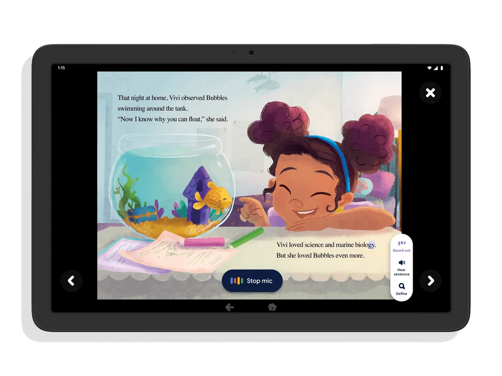 Google Play Books adds new practice feature to help kids learn how to read