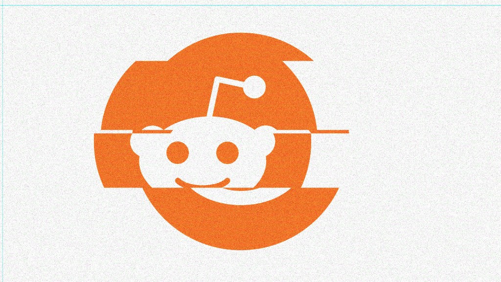 distorted reddit logo