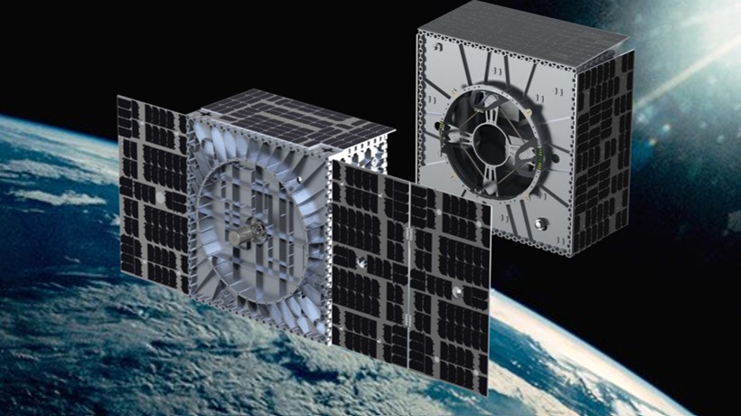 Atomos Mission One Rendering; satellites in orbit
