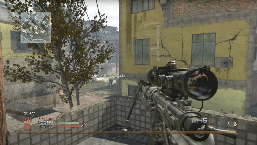 A screenshot of someone playing Call of Duty: Modern Warfare 2.