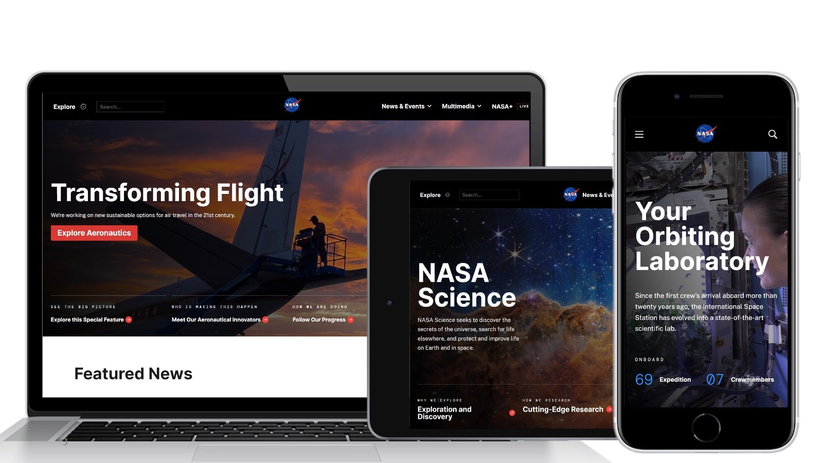 NASA's beta website