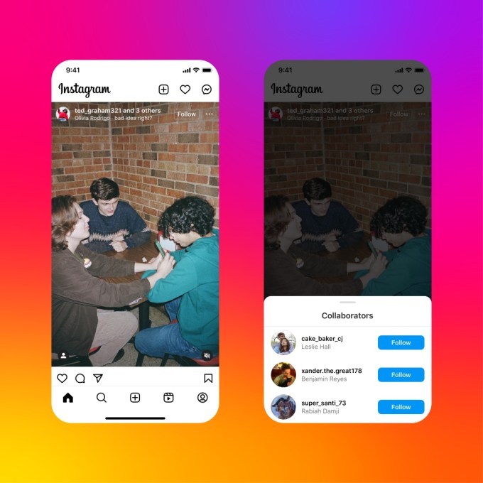Met Instagram kun je nu maximaal drie bijdragers toevoegen aan je bericht