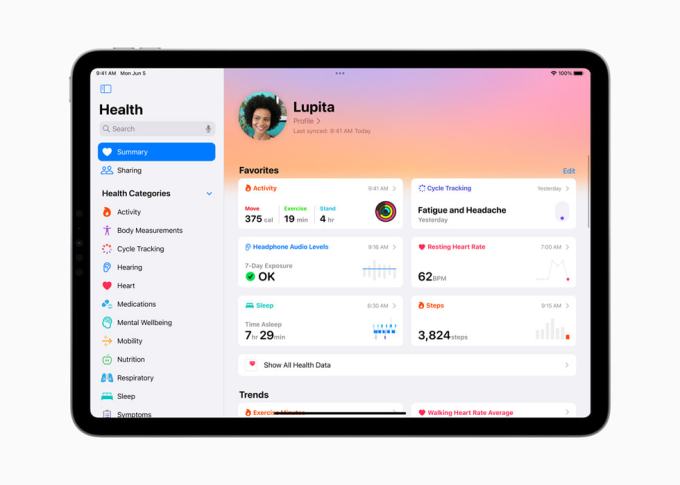 Apple Health for iPad