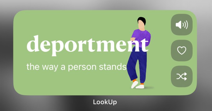 Dictionary app Lookup's iOS 17 interactive widget lets you shuffle words