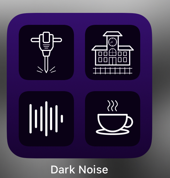 Dark Noise has an interactive widget with tappable sound buttons