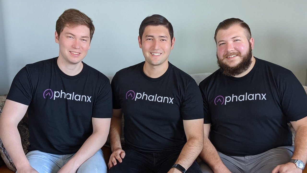 Phalanx founding team: CEO Ian Garrett is center