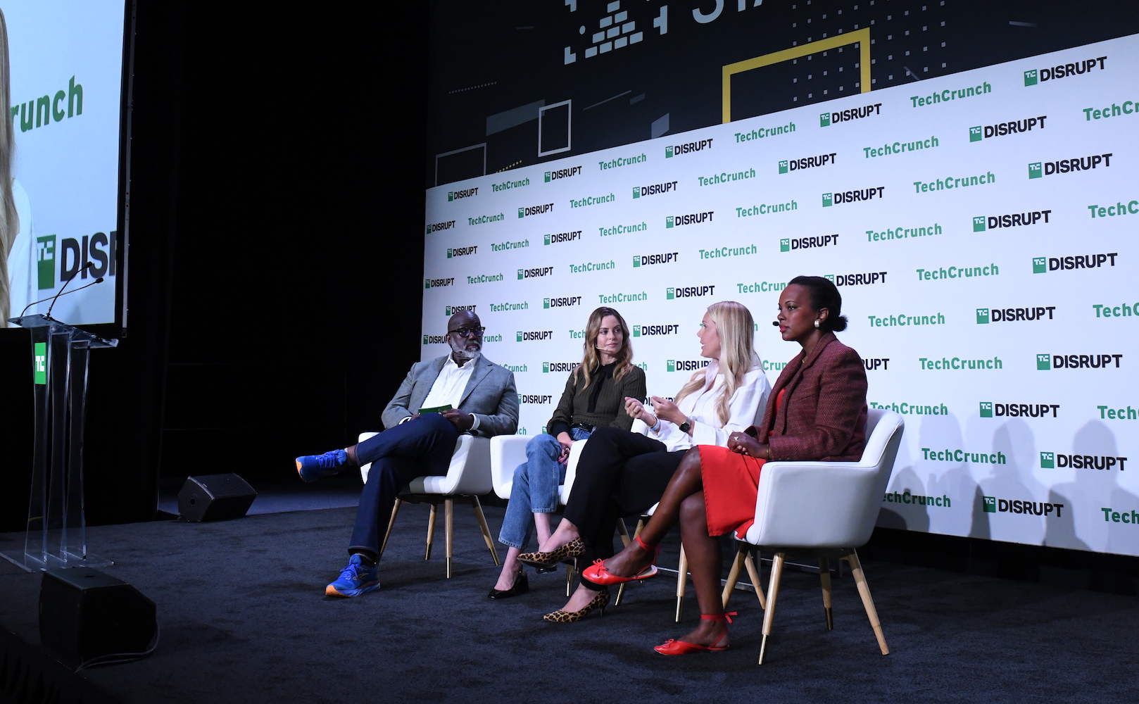 Photo of "When to Follow the Hype" panel at TechCrunch Disrupt 2023