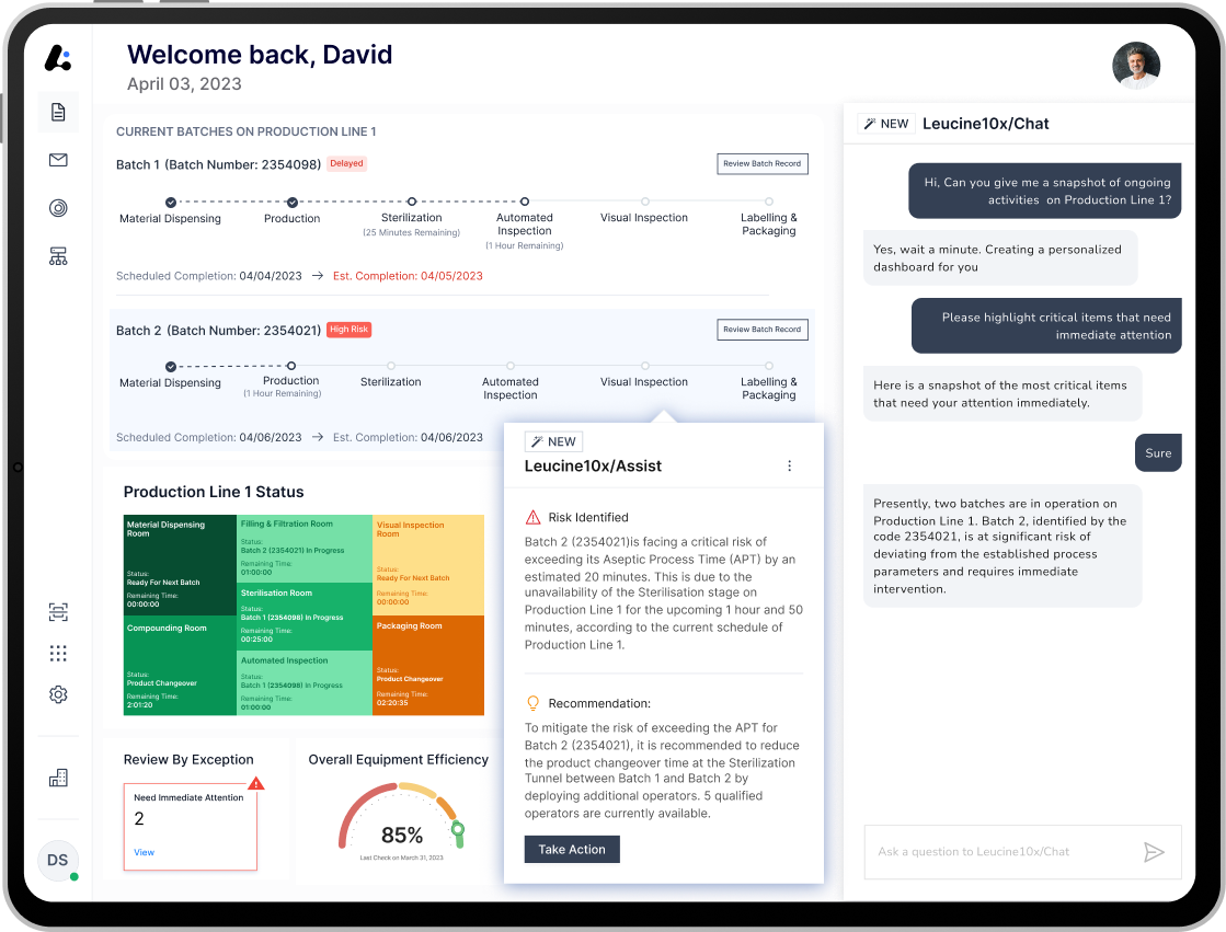 Drug compliance platform Leucine's user interface
