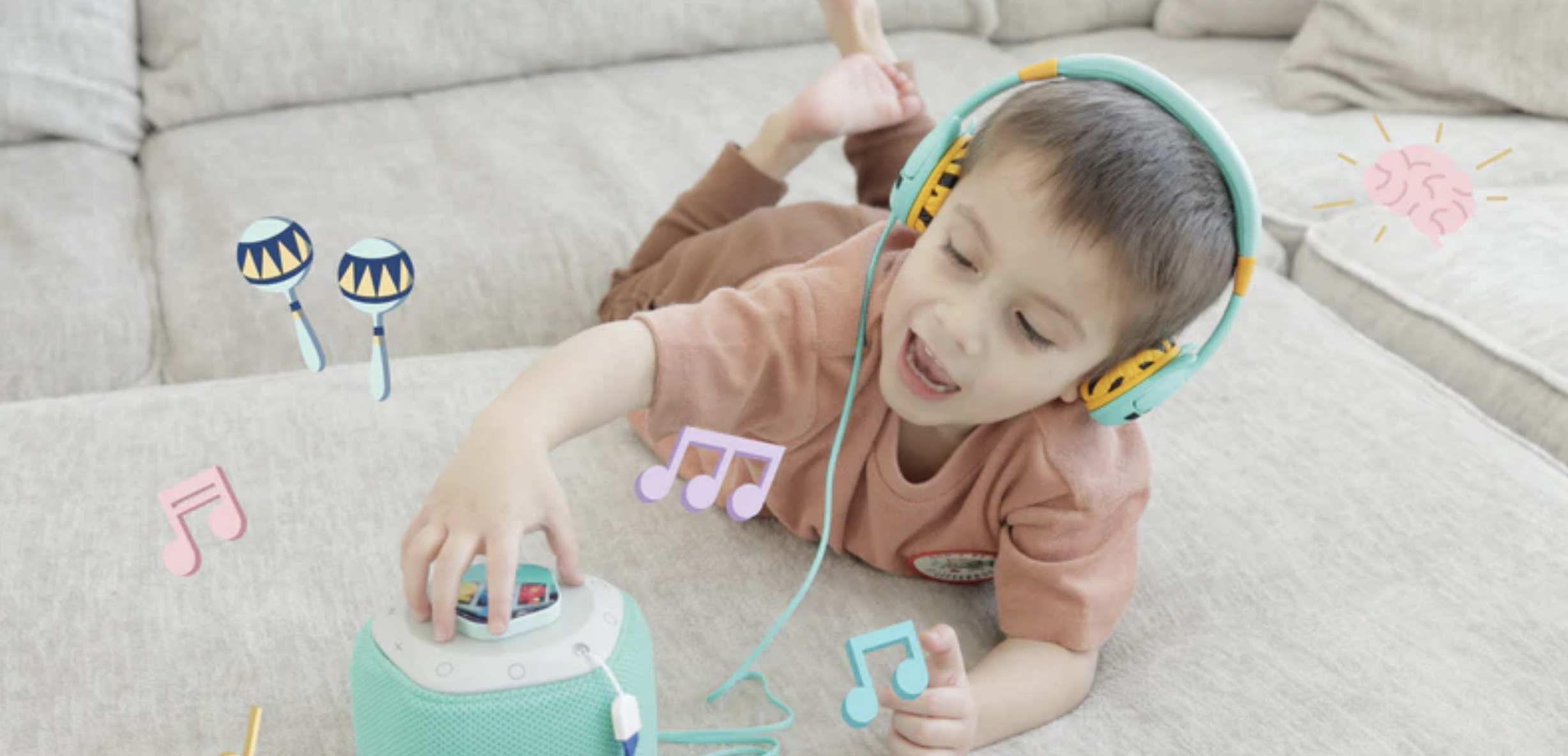 An image of a child playing with a Storypod