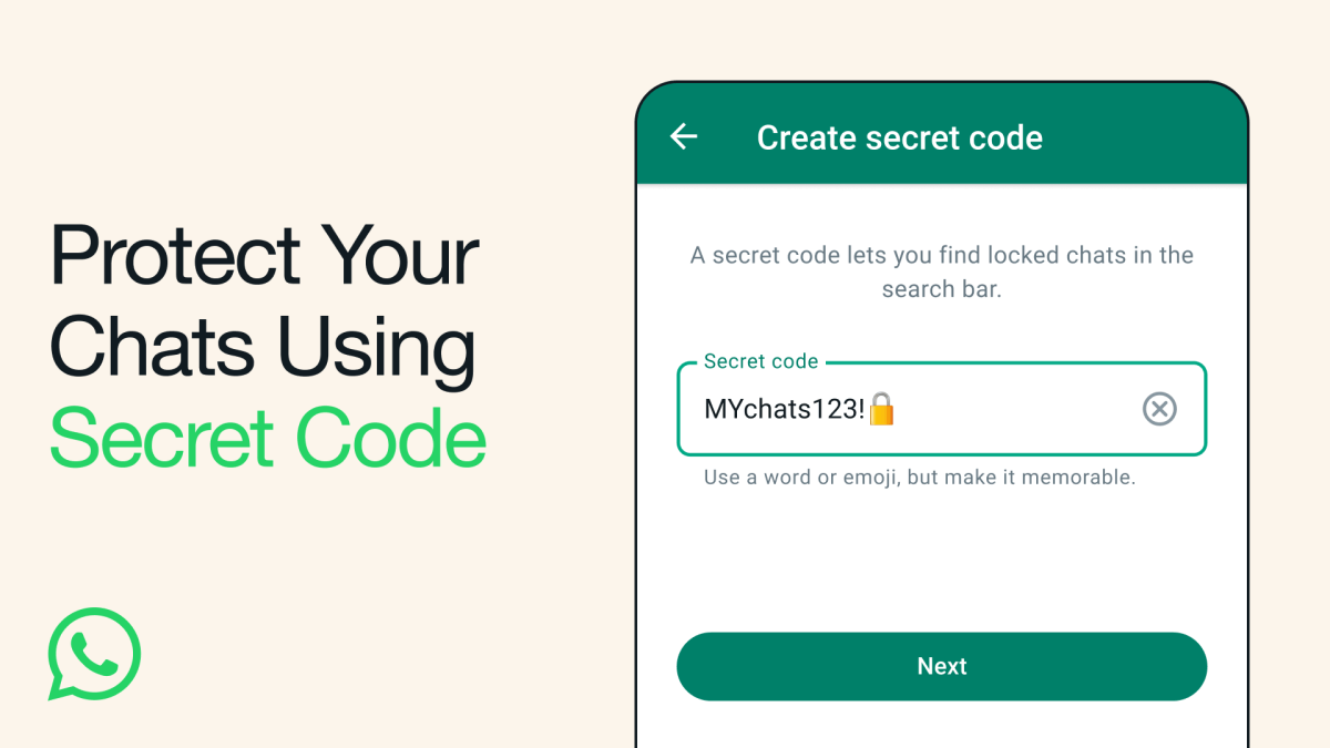 WhatsApp’s new ‘secret codes’ add an extra layer of privacy for your locked chats