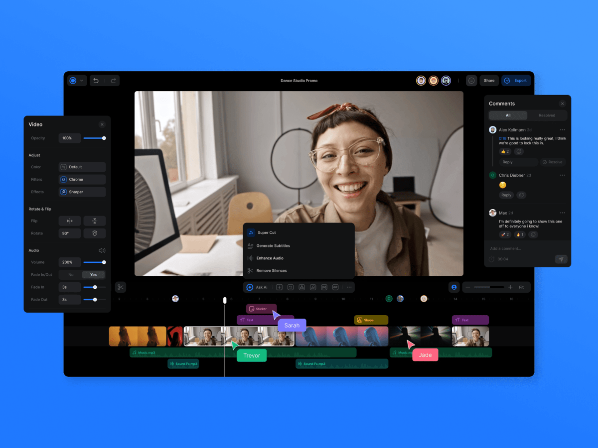Ozone raises $7.1M to scale its AI-powered collaborative video editor in the cloud | TechCrunch