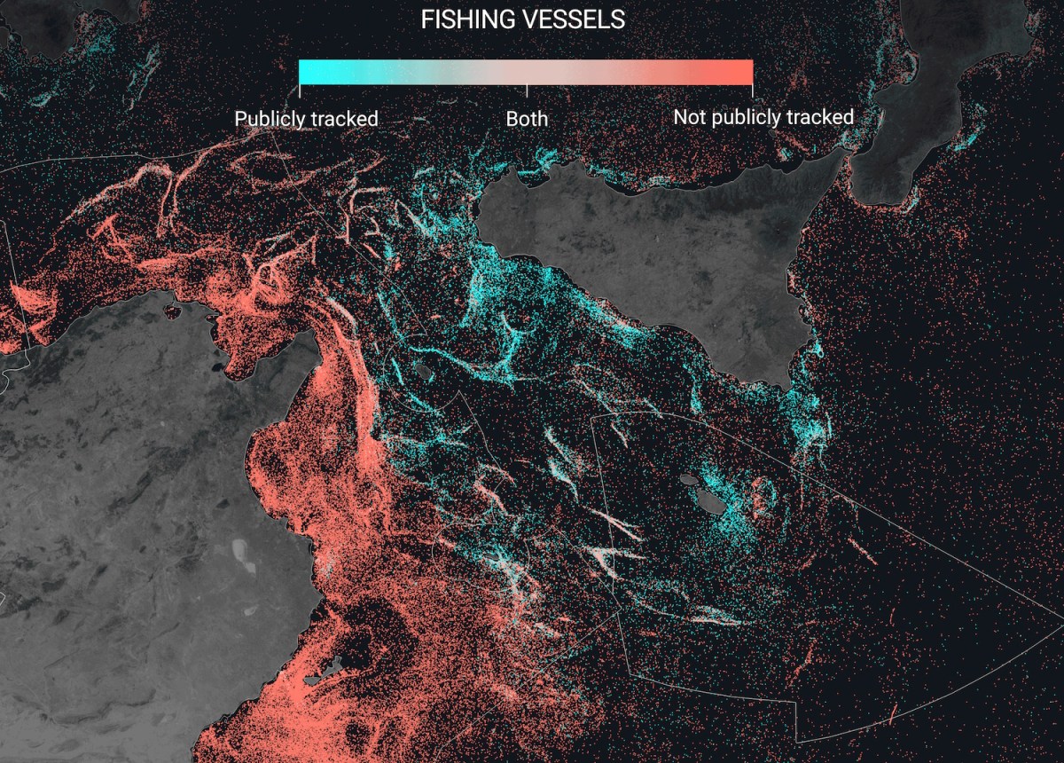 Analysis of satellite images shows the enormous scale of the dark fishing industry