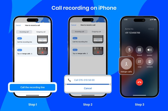 Función de grabación Truecaller para iPhone