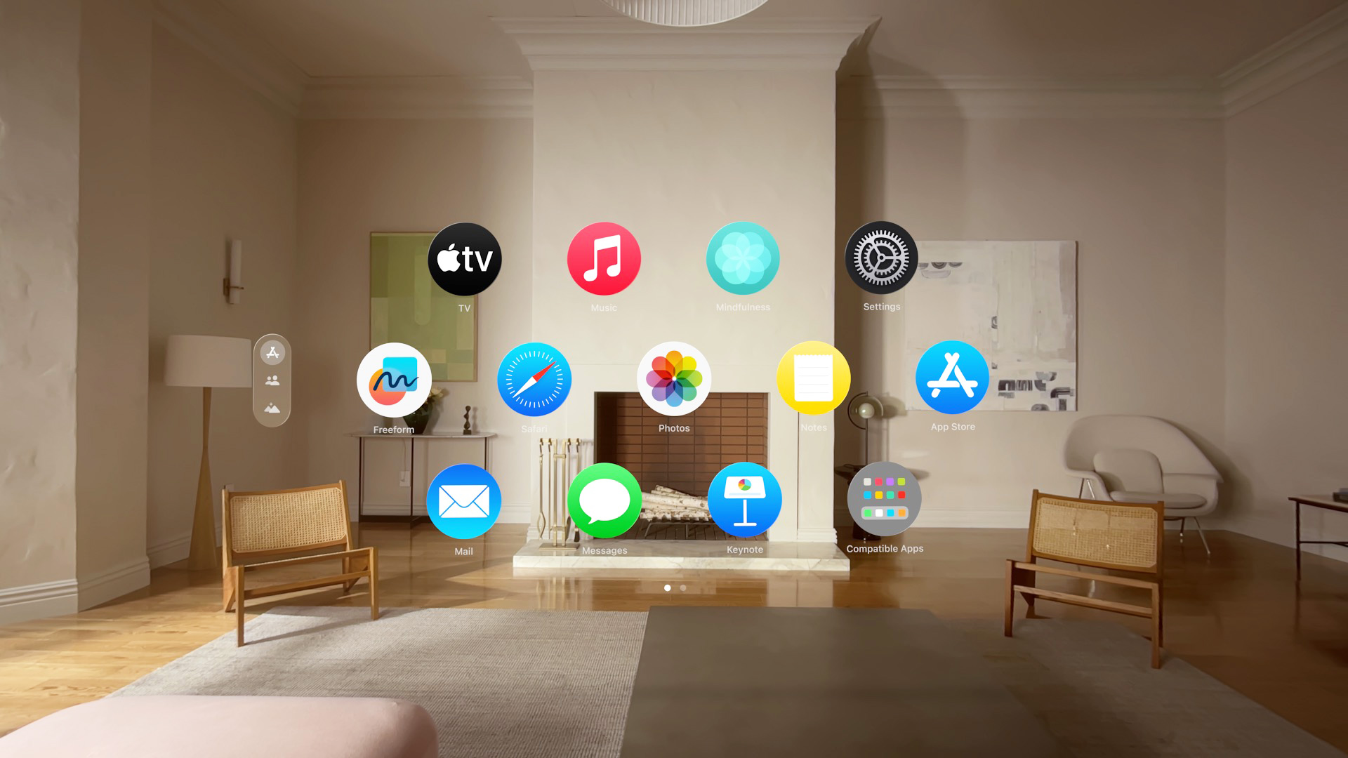 Apple Vision Pro app experiences visionOS home