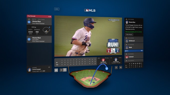 MLB App on Apple Vision Pro