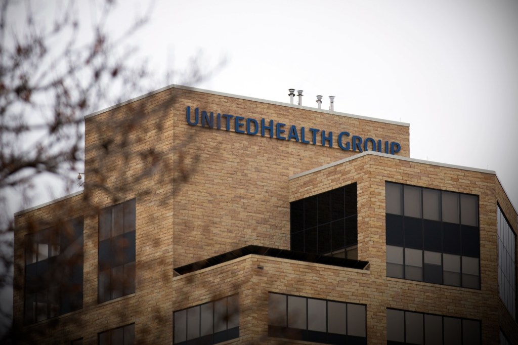 a distant photo of UnitedHealth Group's office in Minneosota.